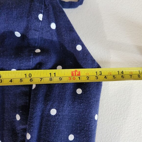 Old Navy Navy Blue Polka Dot Jumpsuit XS Adjustable Straps Smocked Back Pocketed - Picture 14 of 15